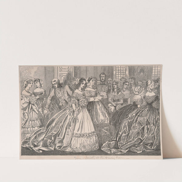 June – Society at the Drawing Room by Adelaide Claxton