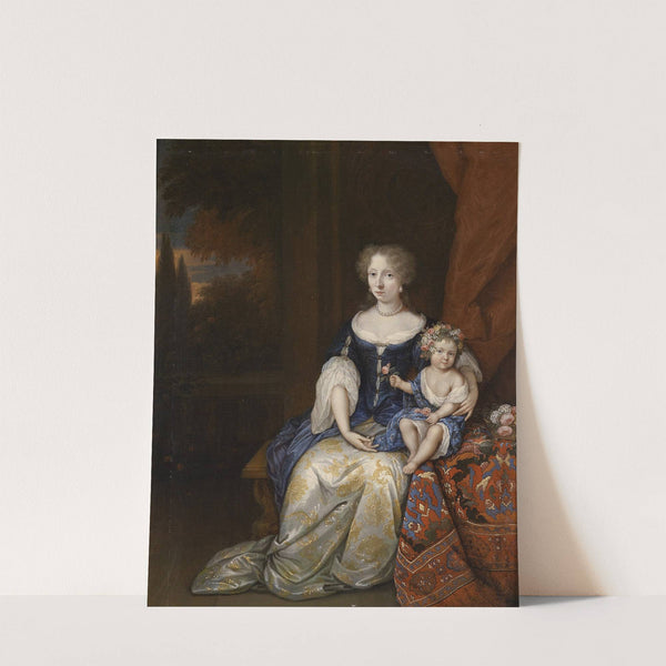 Junge Dame mit Kind by Constantijn Netscher