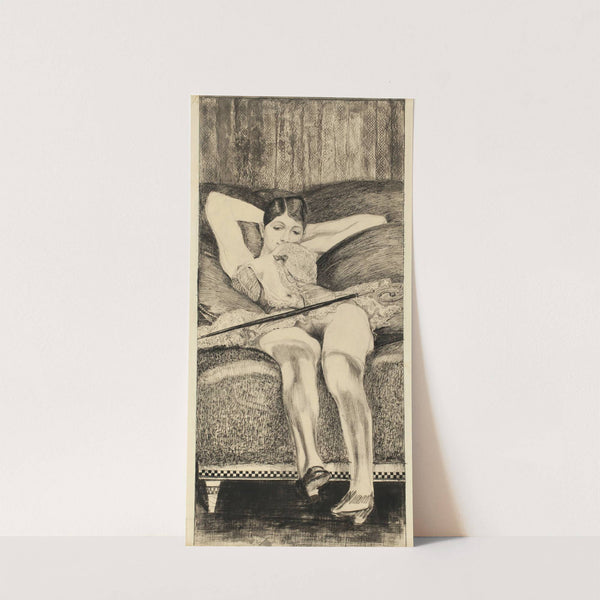 Junge Frau auf Diwan (Circa 1880-85) by Max Klinger