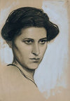 Junge Frau en face