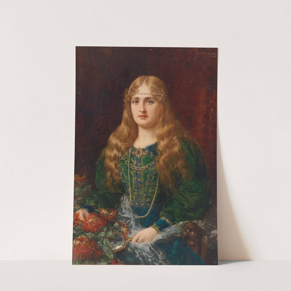 Junge Frau in historischem Kostüm by Ignace Spiridon