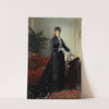 Junge Frau in langem schwarzen Kleid by Eugène Faure