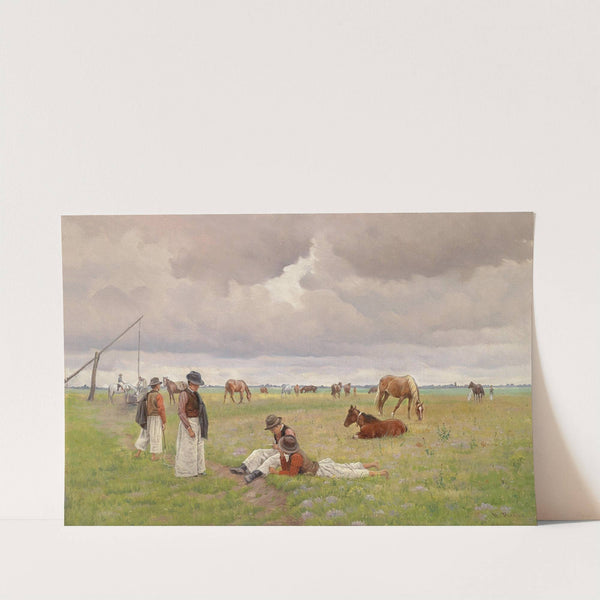 Junge Hirten in der Puszta by Hermann Reisz