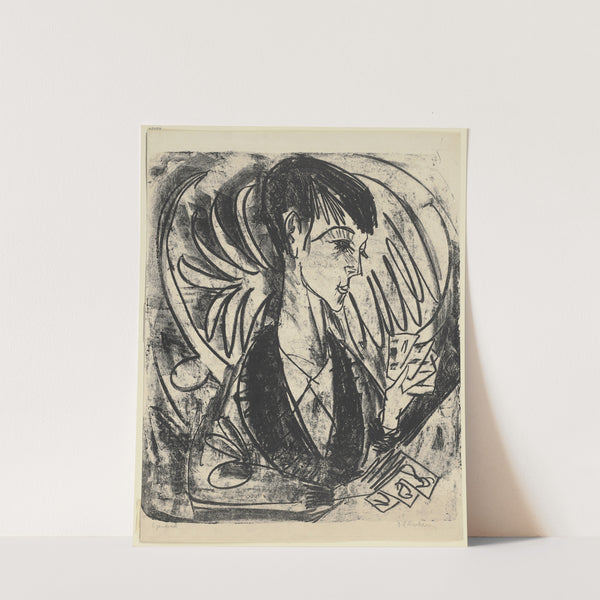 Junge mit Kartenspiel, Sohn Hardt (1915) by Ernst Ludwig Kirchner