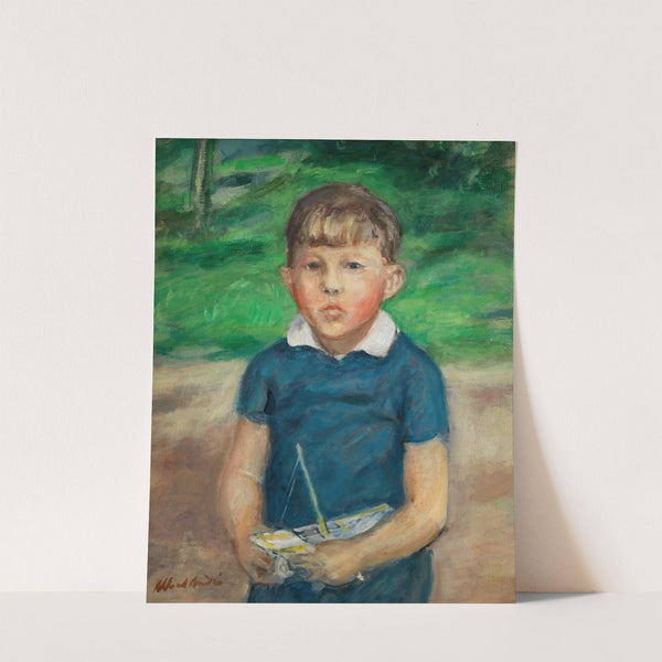 Junge mit Modellboot by Albert André