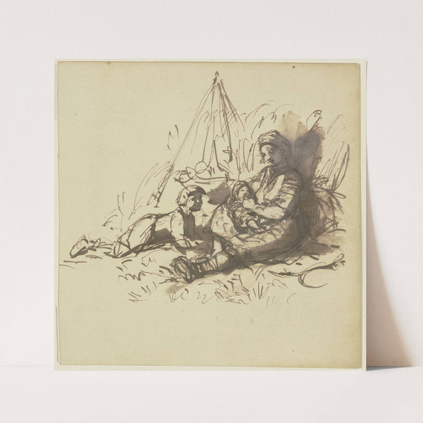 Junge Mutter im Getreidefeld by Wilhelm Amandus Beer