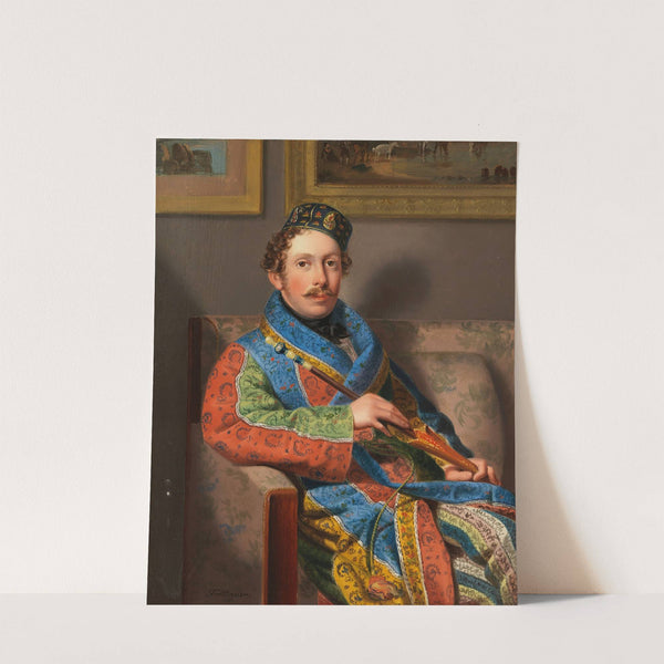 Junger Herr im Rauchermantel (1830) by Leopold Fertbauer