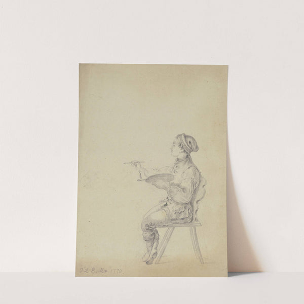 Junger Maler auf einem Bauernstuhl by Johann Ludwig Ernst Morgenstern