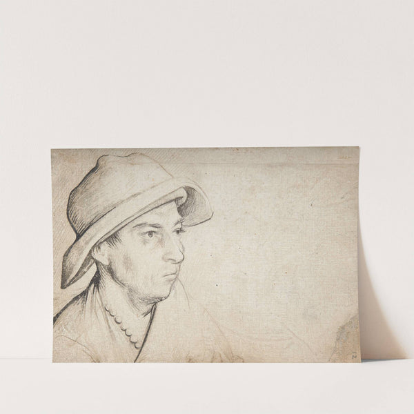 Junger Mann mit breitrandigem Hut und Halskette by Hans Holbein The Elder