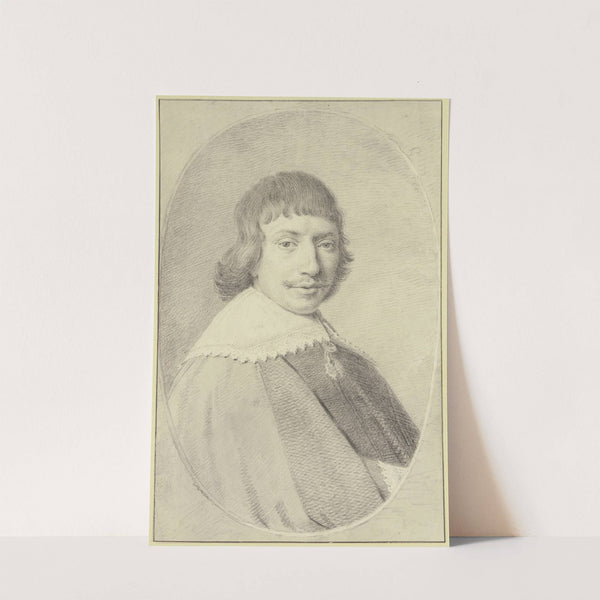 Junger Mann mit Schnurrbart und umgelegtem gesticktem Kragen nach rechts by Jan Anthonisz van Ravesteyn