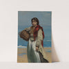 Junges Mädchen mit Korb am Meeresstrand (Die Trauer Irlands) (circa 1876) by Frank Buchser