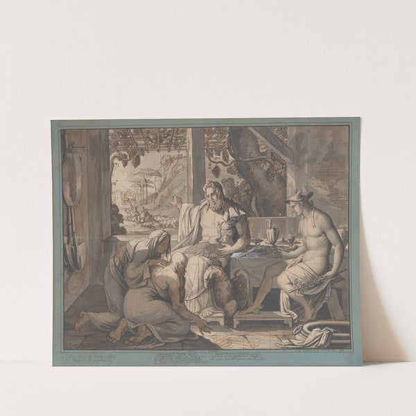 Jupiter and Mercury reveal themselves to Philemon and Baucis by Elie-Honoré Montagny