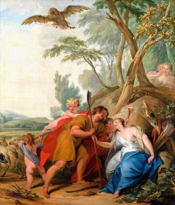 Jupiter, Disguised As a Shepherd, Seducing Mnemosyne, The Goddess of Memory
