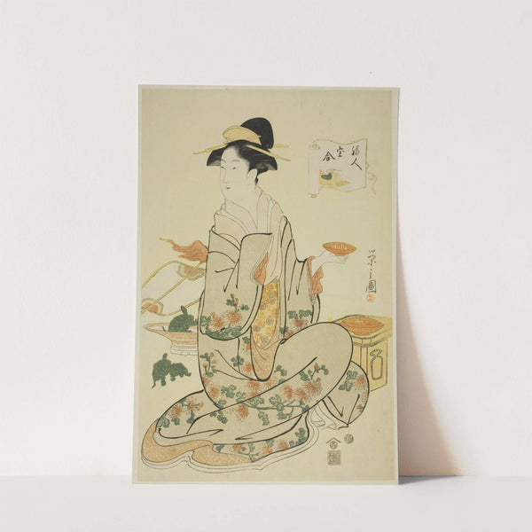 Jurojin, from the series ‘A Comparison of the Treasures of the Gods of Good Fortune (Fukujin takara awase)’ (c. 1795) by Chōbunsai Eishi