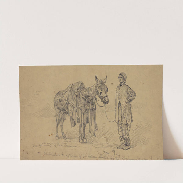 Just from Chancellorsville. An amateur quartermaster by Edwin Forbes