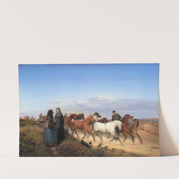 Jyske Farmers On Their Way Home From Market With Their Horses by Jørgen Sonne