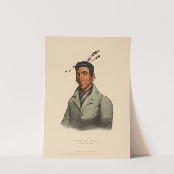 Ka-Ta-Wa-Be-Da. A Chippeway Chief (1841) by Charles Bird King