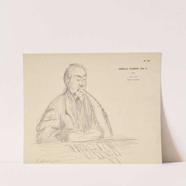 Kabalisten Kunstnerens far med lang pibe by Harald Giersing