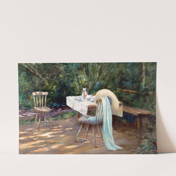 Kaffeestunde im Garten (Gedeckter Tisch) by Max Uth