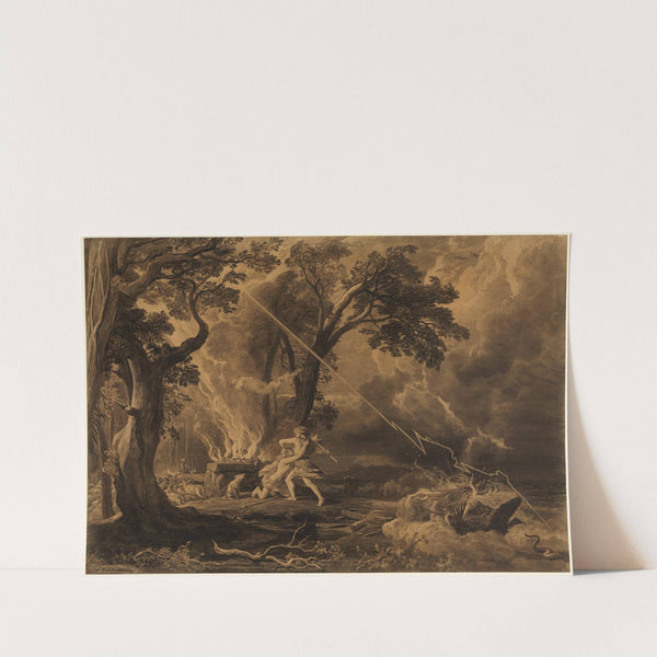 Kain erschlägt Abel (1. Mose 4, 8) by Johann Wilhelm Schirmer