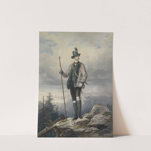 Kaiser Franz Joseph I im Ischler Jagdkostüm (c1855) by Josef Kriehuber