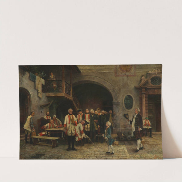 Kaiser Joseph II. als Knabe bei den Invaliden in Wien by Gabriel von Hackl