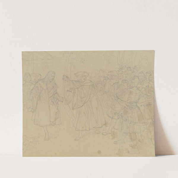 Kaiser Maximilian hält Albrecht Dürer die Leiter by Ferdinand Fellner