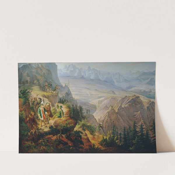 Kaiser Maximilian I. auf der Steinbockjagd (1831) by Franz Krammer