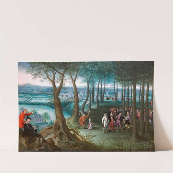 Kaiserlicher Waldspaziergang vor dem Schloss Neugebäude (1592) by Lucas van Valckenborch