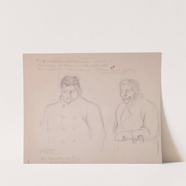 Kaksi punakaartilaista vankia (1918) by Akseli Gallen-Kallela