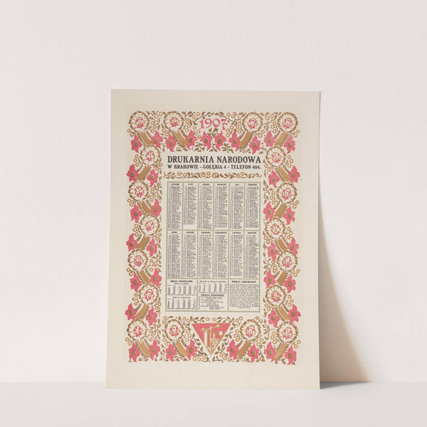 Kalendarz na rok 1907 – Drukarnia Narodowa w Krakowie (kalendarze) (1906) by Jan Bukowski