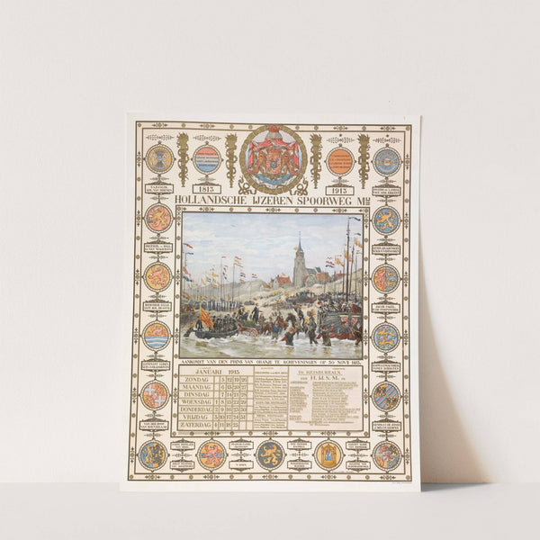 Kalender bij eeuwfeest aankomst van de prins van Oranje te Scheveningen, 1813-1913 by Jan Hoynck van Papendrecht