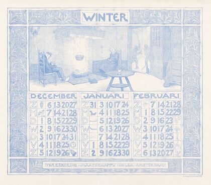 Kalender voor 1903-1904 van de Verzekering-Maatschappij Holda in Amsterdam