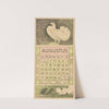 Kalenderblad augustus met witte duif by Theo van Hoytema