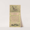 Kalenderblad juli met vogel en muizen by Theo van Hoytema