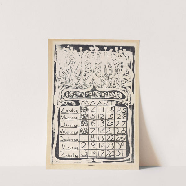 Kalenderblad maart 1894 (1894) by Carel Adolph Lion Cachet