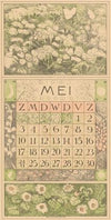 Kalenderblad mei met dolle kervel