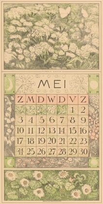 Kalenderblad mei met dolle kervel