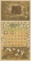 Kalenderblad mei met kievitsnest