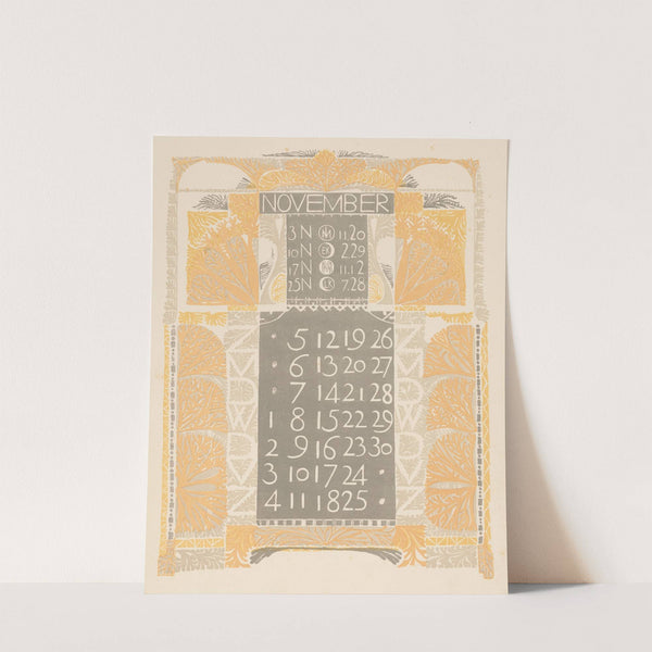 Kalenderblad november 1899 (1899) by Carel Adolph Lion Cachet