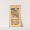 Kalenderblad oktober met drie vogels by Theo van Hoytema