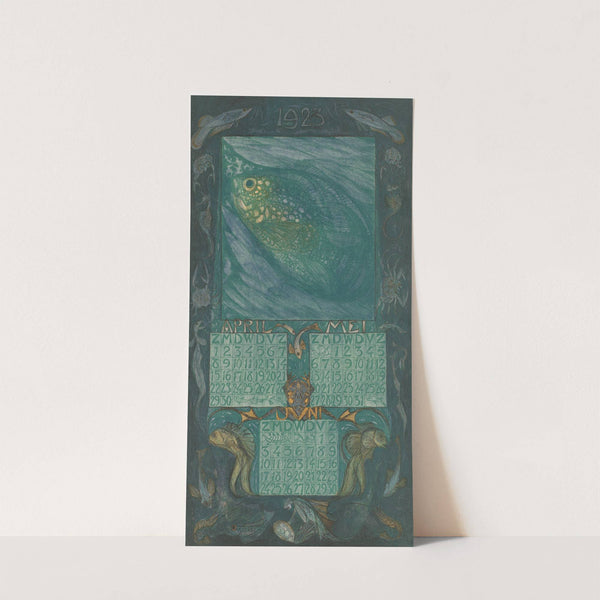 Kalenderblad voor april tot en met juni 1923 by Leo Visser