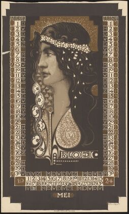 Kalenderblad voor april tot en met juni 1924