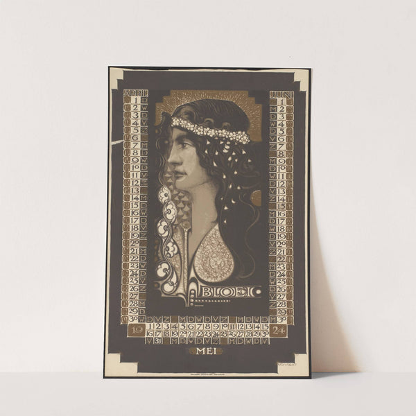 Kalenderblad voor april tot en met juni 1924 by Nicolaas van de Vecht