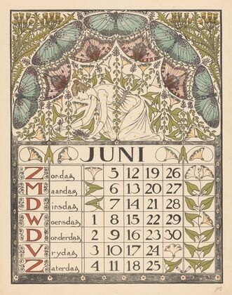 Kalenderblad voor juni 1898