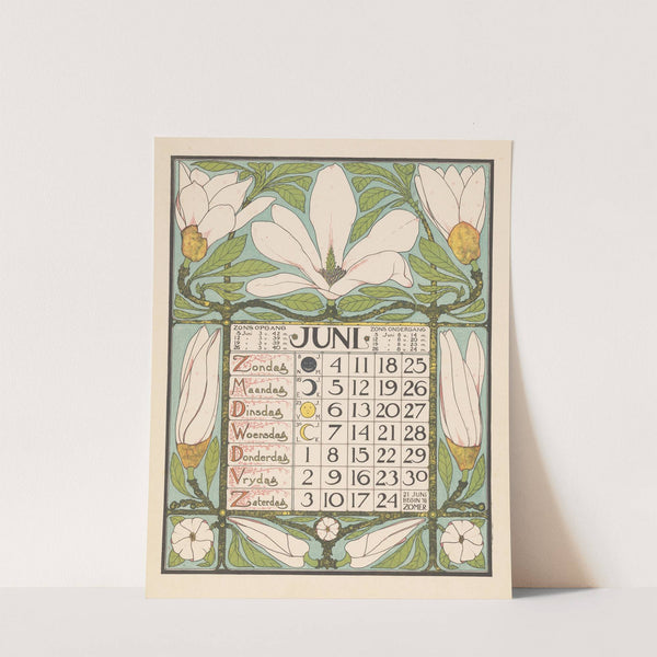 Kalenderblad voor juni 1899 by Theo Nieuwenhuis
