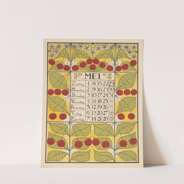 Kalenderblad voor mei 1898 by Theo Nieuwenhuis