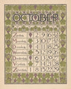 Kalenderblad voor oktober 1898