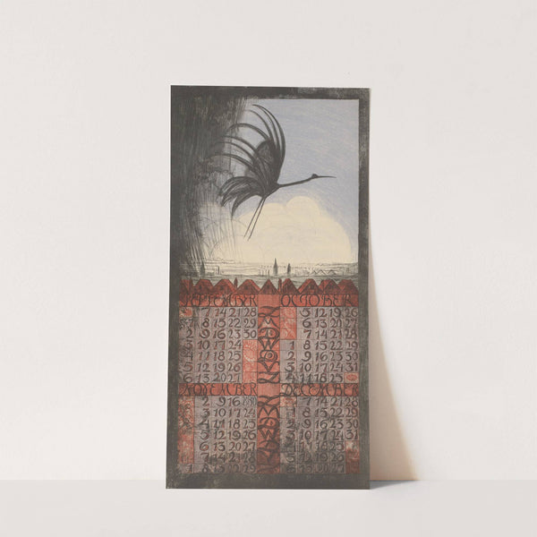 Kalenderblad voor september tot en met december 1924 by Leo Visser