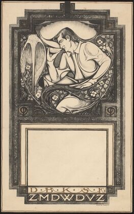 Kalenderschild voor een kalender voor 1919
